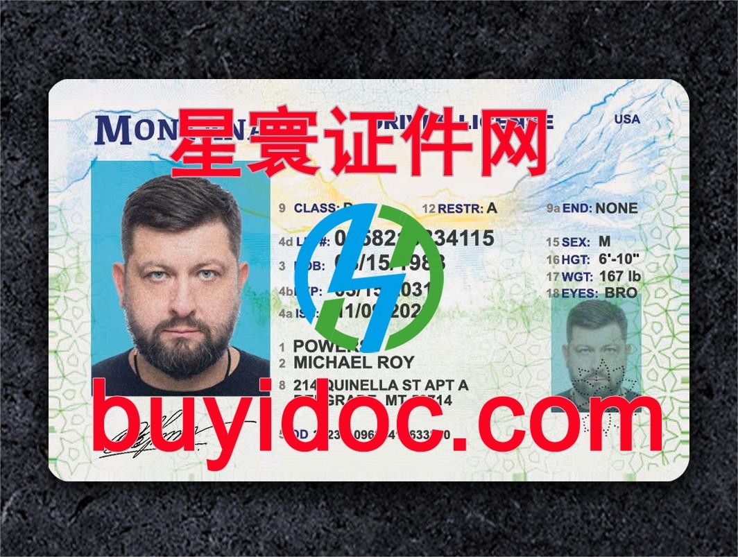 定制美国蒙大拿州驾驶证